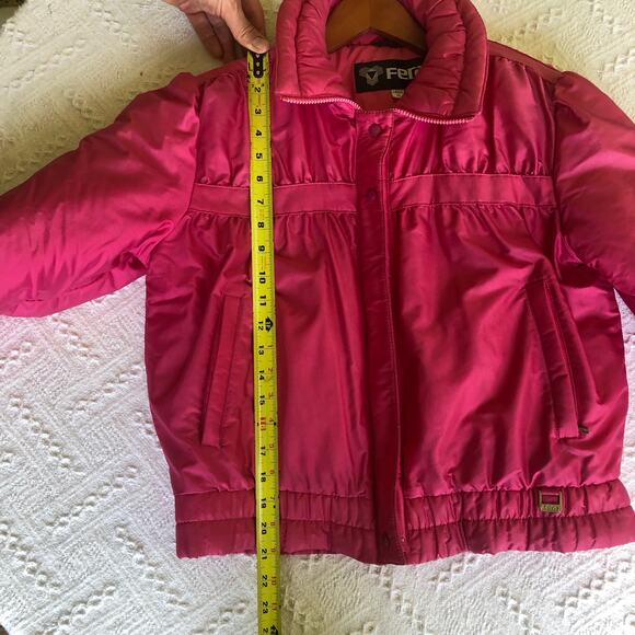 VTG 80s 90s Fera Ski Puffer Jacket Hot Pink Medium Retro Barbiecore Streetwear - Picture 7 of 8